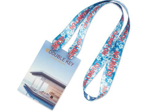 Custom-Made Polyester Sublimation Lanyard with Badge Holder Without Metal Hook – Fully Custom Design