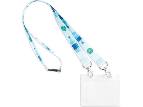 Custom-Made Sustainable RPET Sublimation Lanyard with 2 Clips – Fully Custom Design