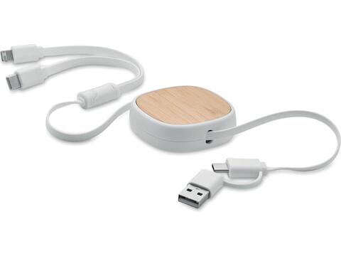 Retractable charging USB cable