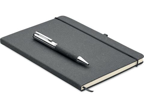 Recycled leather notebook set