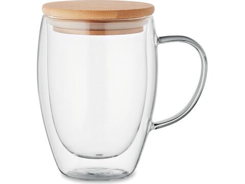 Double wall borosilicate mug