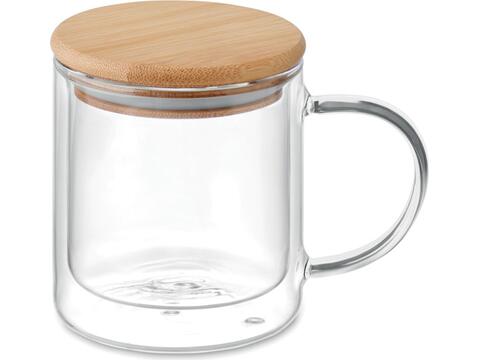 Double wall borosilicate mug