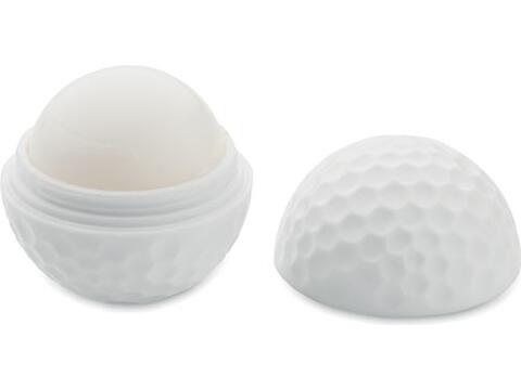 Lip balm in golf ball shape