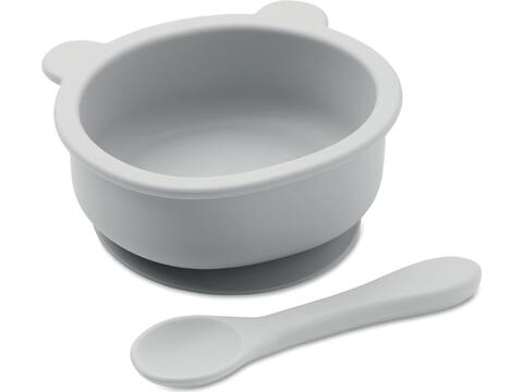 Silicone spoon, bowl baby set