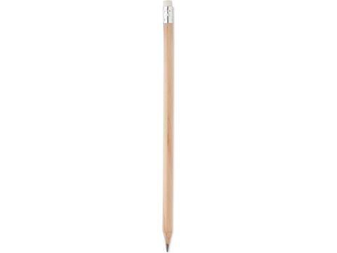 Natural pencil with eraser