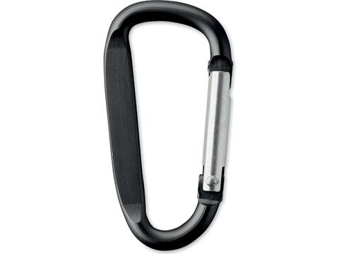 Carabiner clip in aluminium.