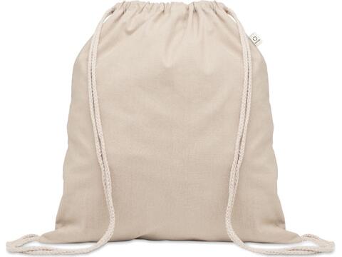Recycled cotton drawstring bag
