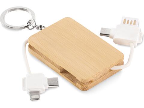 Key ring charging cable