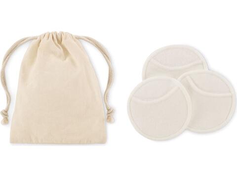 Reusable face cleaning pad set