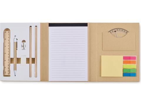 Stationary set with notepad