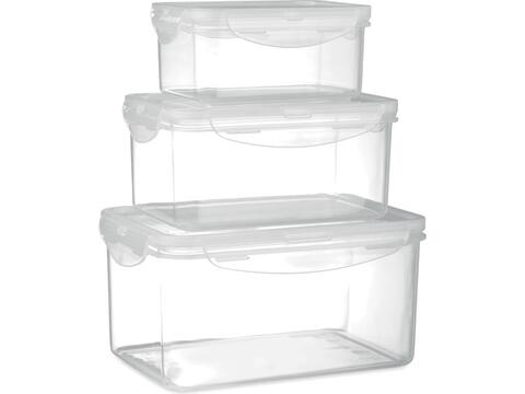 Set of 3 food storage boxes