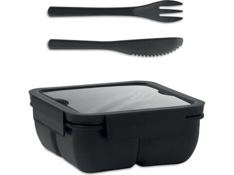 Lunch box with cutlery 600ml