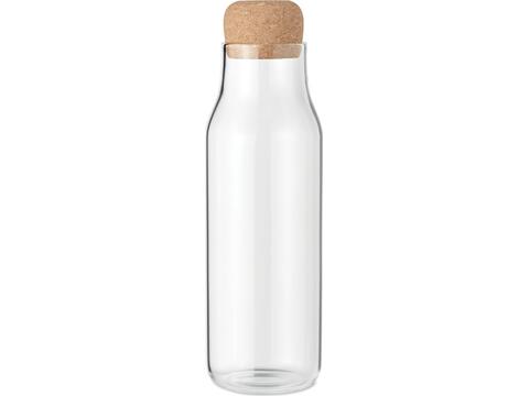 Glass bottle cork lid 1L