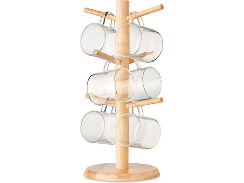 Bamboo cup set holder