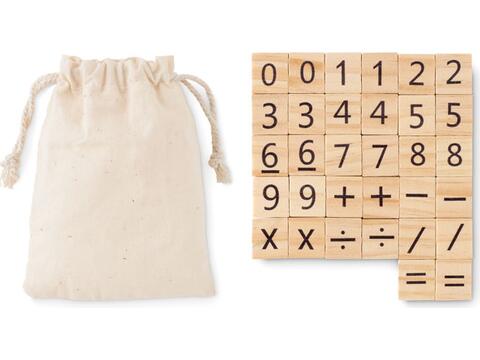 Wood educational counting game