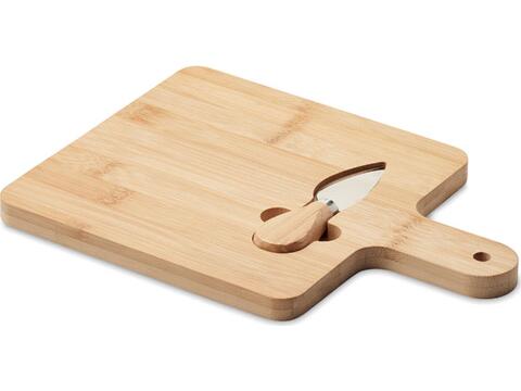 Cheese board set in bamboo