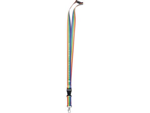 Rainbow RPET lanyard