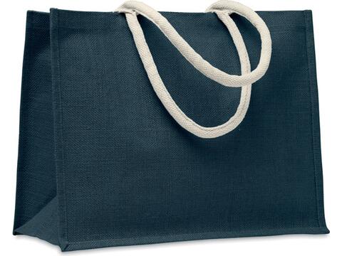 Jute bag with cotton handle