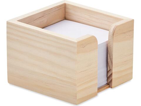 Memo cube dispenser in bamboo