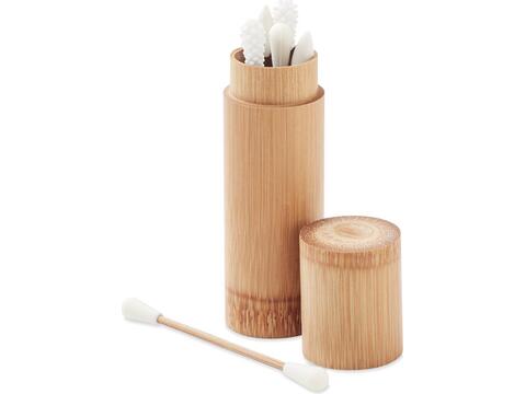 6 reusable swabs in bamboo box