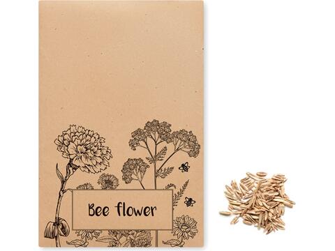 Flowers mix seeds in envelope