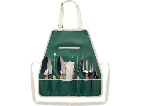 Garden tools in apron