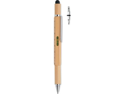 Spirit level pen in bamboo