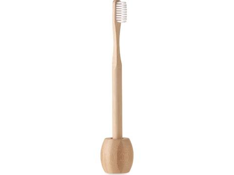 Bamboo tooth brush with stand