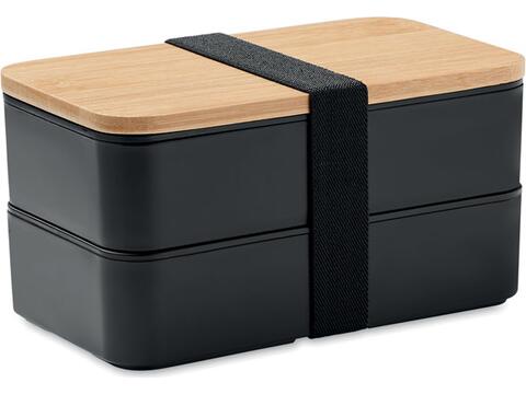 Lunch box in PP and bamboo lid