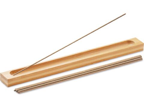 Incense set in bamboo