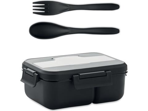 Lunch box with cutlery in PP