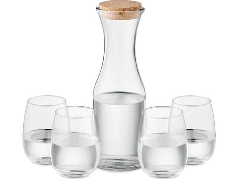 Set of recycled glass drink