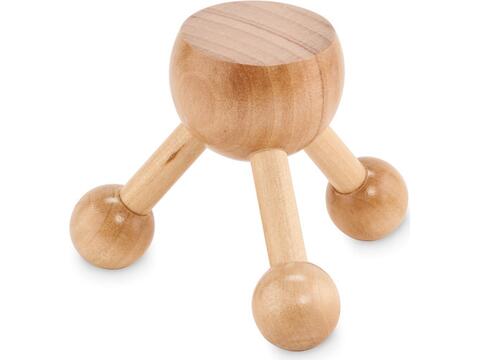 Hand held massager in wood