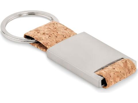 Key ring with cork webbing