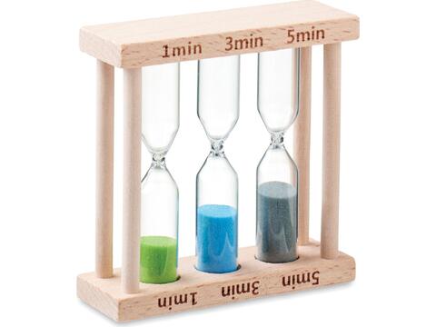 Set of 3 wooden sand timer