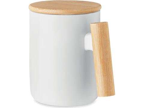 Porcelain mug with lid 380 ml
