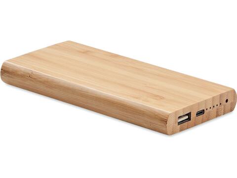 6000 mAh Bamboo power bank