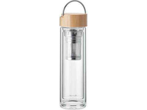 Double wall glass bottle 400ml