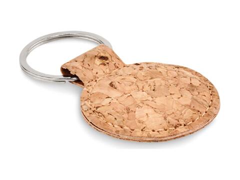 Round cork key ring