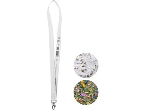 Seed paper lanyard w/hook