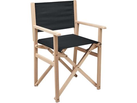Foldable wooden beach chair