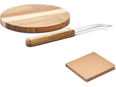 Acacia cheese board set