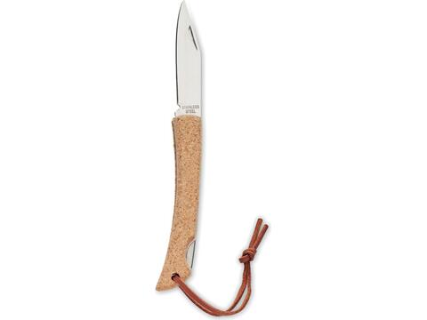 Foldable knife with cork