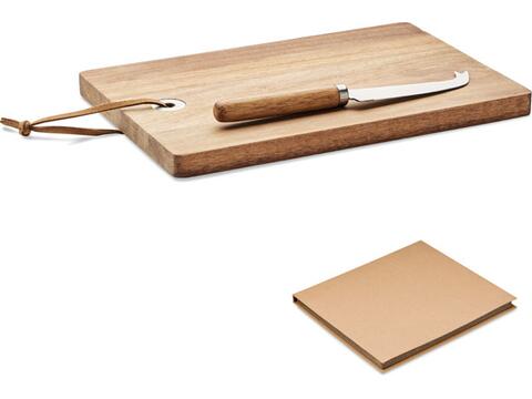 Acacia wood cheese board set