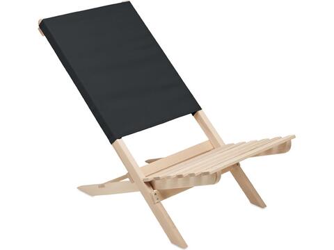 Foldable wooden beach chair