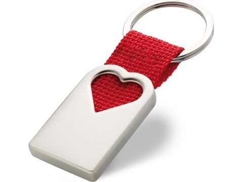 Heart metal key ring