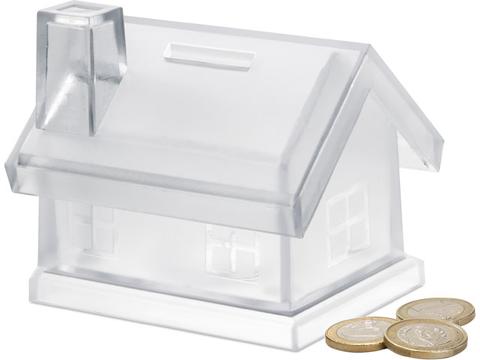 Plastic house coin bank