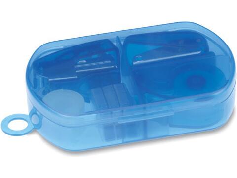 Stationery set in plastic box