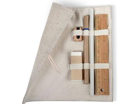 Stationary set in cotton pouch