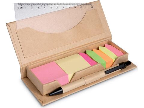 Desk set in brown paper box